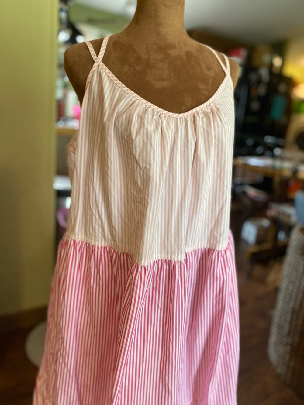 Free assembly pink cotton maxi sun dress - Picture 2 of 5